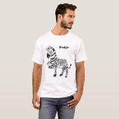 Funny Zebra Cartoon Illustration T-Shirt (Vorne ganz)