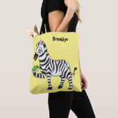 Funny Zebra Cartoon Illustration Tasche (Von Nahem)