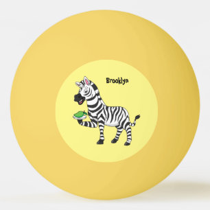Funny Zebra Cartoon Illustration Tischtennisball