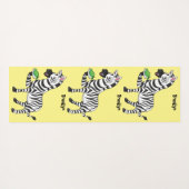 Funny Zebra Cartoon Illustration Yogamatte (Rückseite (Horizontal))