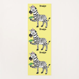 Funny Zebra Cartoon Illustration Yogamatte