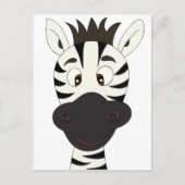 Funny Zebra Cartoon Postkarte (Vorderseite)