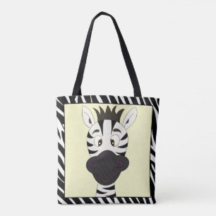Funny Zebra Cartoon Tasche