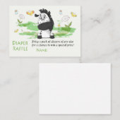 Funny Zebra Diaper Raffle Tickets (Vorne/Hinten)