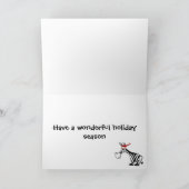 Funny Zebra in der Weihnachtsmannmütze Weihnachten (Innenseite)
