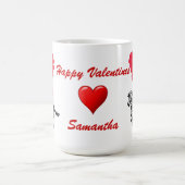 Funny zebra Liebe heart Valentines Tasse (Mittel)