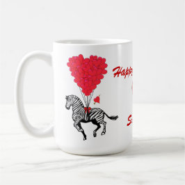 Funny zebra Liebe heart Valentines Tasse