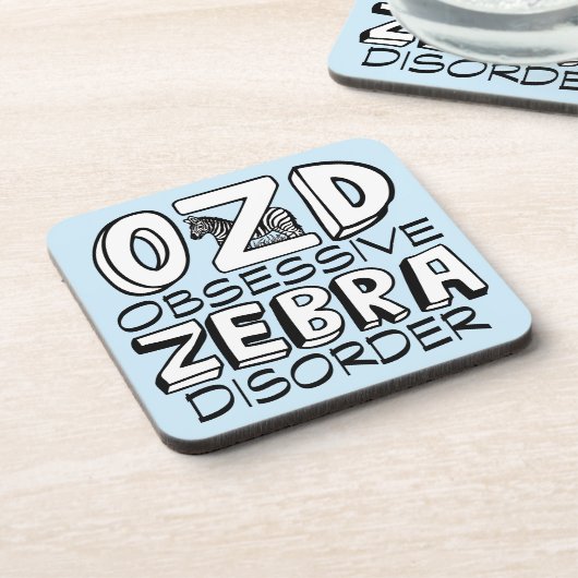 Funny Zebra Lover Getränkeuntersetzer (Linke Seite)
