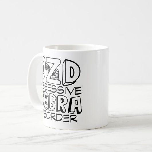 Funny Zebra Lover Kaffeetasse (Vorderseite Links)