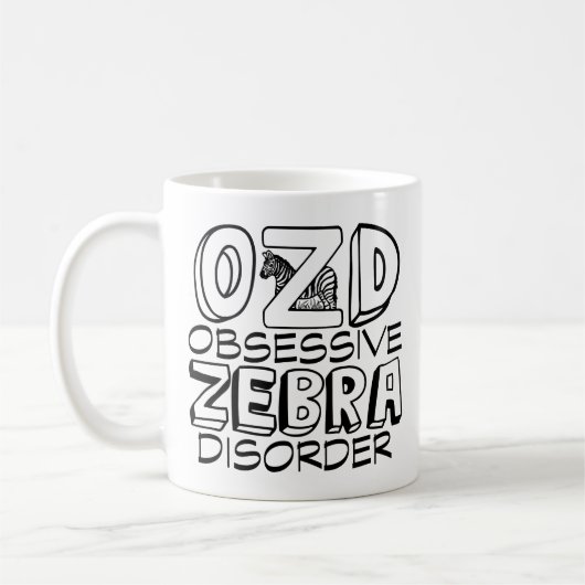 Funny Zebra Lover Kaffeetasse (Links)