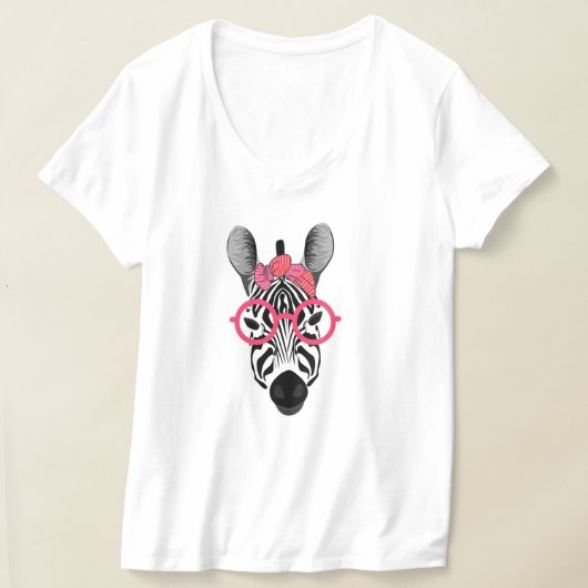 Funny Zebra mit rosa Sunglas T-Shirt (Ablage )