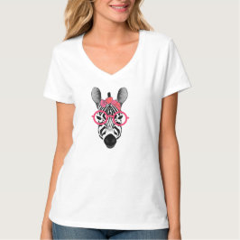 Funny Zebra mit rosa Sunglas T-Shirt