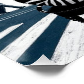Funny Zebra Poster, Retro Music Poster (Ecke)