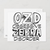 Funny Zebra Postkarte (Vorne/Hinten)