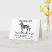 Funny Zebra Studie Geburtstagskarte Karte (Gelbe Blume)