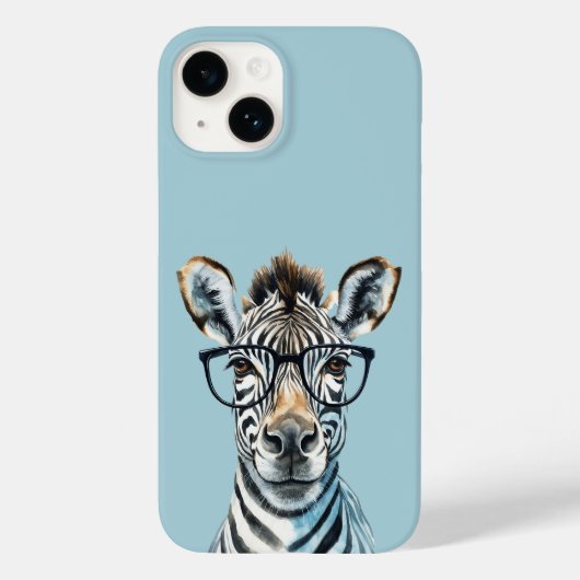 Funny Zebra Tragend Brillen Case-Mate iPhone Hülle (Rückseite)