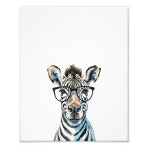 Funny Zebra Tragend Brillen