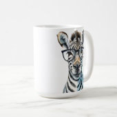 Funny Zebra Tragend Brillen Kaffeetasse (VorderseiteRechts)