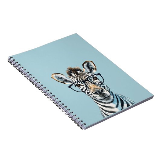 Funny Zebra Tragend Brillen Notizblock (Rechte Seite)