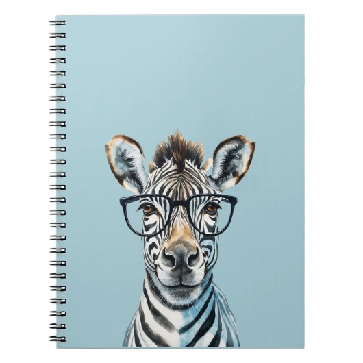 Funny Zebra Tragend Brillen Notizblock (Vorderseite)
