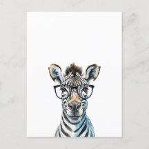 Funny Zebra Tragend Brillen