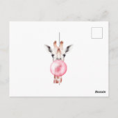 Funny Zebra Tragend Brillen Postkarte (Rückseite)