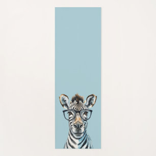 Funny Zebra Tragend Brillen Yogamatte