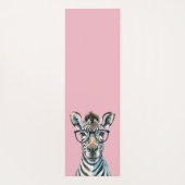 Funny Zebra Tragend Brillen Yogamatte (Rückseite)