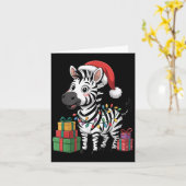 Funny Zebra Weihnachtsmannmütze Animals liebt Ugly Karte (Gelbe Blume)