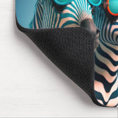 Funny Zebras Niedlich Zoo Animals Party Hats Brill Mousepad (Ecke)