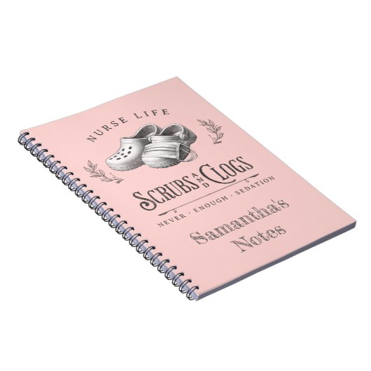 Funny zeichn von Scrubs & Clogs personalisiert Nur Notizblock (Rechte Seite)