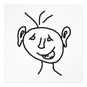 Funny zeichnend Gesicht Fotodruck