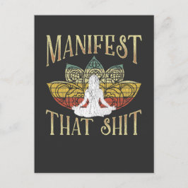 Funny Zen Meditating Yoga Namaste Sarcastic Postkarte