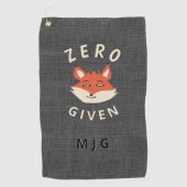 Funny Zerfox Mit Monogramm Golfhandtuch (Vorderseite)
