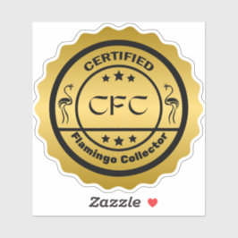 Funny zertifiziert Flamingo Collector Black and Go Aufkleber