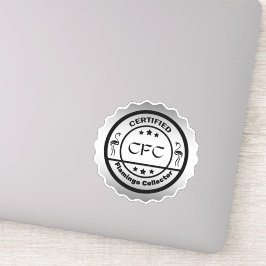 Funny zertifiziert Flamingo Collector Black & Silv Aufkleber