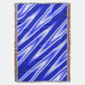 Funny ZigZag Waves blue white + Ihre Idee Decke (Vorderseite Vertikal)