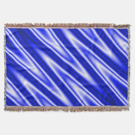 Funny ZigZag Waves blue white + Ihre Idee Decke (Vorderseite)