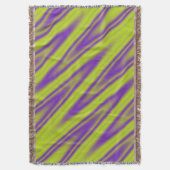 Funny ZigZag Waves Grünviolett + Ihre Idee Decke (Vorderseite Vertikal)