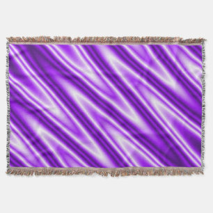 Funny ZigZag Waves Weiß Violett + Ihre Idee Decke