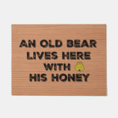 Funny Zitat Alter Bär und Honig Fußmatte (Vorderseite)
