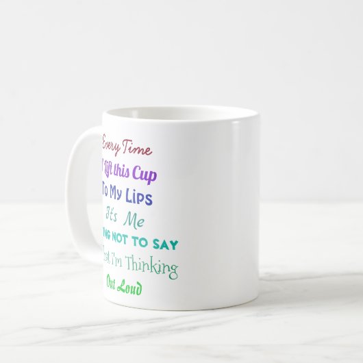 Funny Zitat | Behalt meiner Mouth Shut Sarcasm Kaffeetasse (Vorderseite Links)