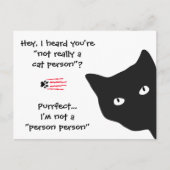 Funny Zitat Black Cat Postcard Postkarte (Vorderseite)