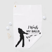 Funny Zitat Black Script Golf Handtuch (Insitu)