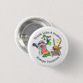 Funny Zitat denken Sie wie ein Proton Scientist-Ca Button (Vorne & Hinten)