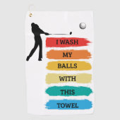 Funny Zitat farbiges Design Golf Handtuch (Vorderseite)