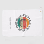 Funny Zitat farbiges Logo - Golfhandtuch (Horizontal)