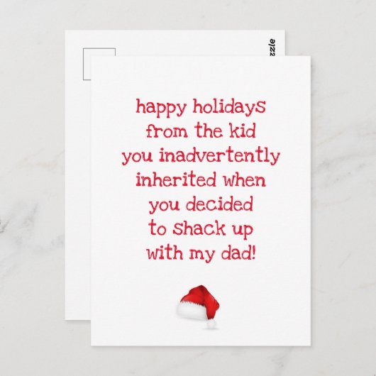 Funny Zitat für Bonus Mama Weihnachten Postkarte (Vorne/Hinten)