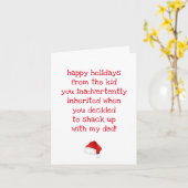 Funny Zitat für Bonus Mama Weihnachtskarte Karte (Gelbe Blume)