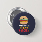 Funny Zitat für Burger und schnelle Lebensmittelve Button (Vorne & Hinten)